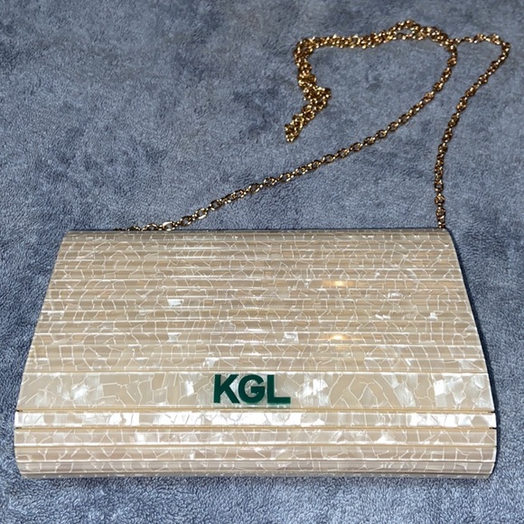 Nwot Kurt Geiger London KGL Crystal Embellished Party Clutch